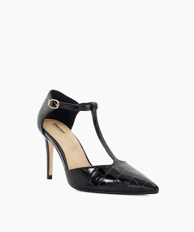 Castered Black - Pointed Toe Stiletto Heels