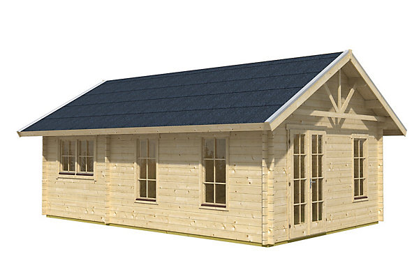 Chalet de loisirs SKAN HOLZ Bern 4, 420x660cm, 45mm, toit isolable (pour bardeaux)