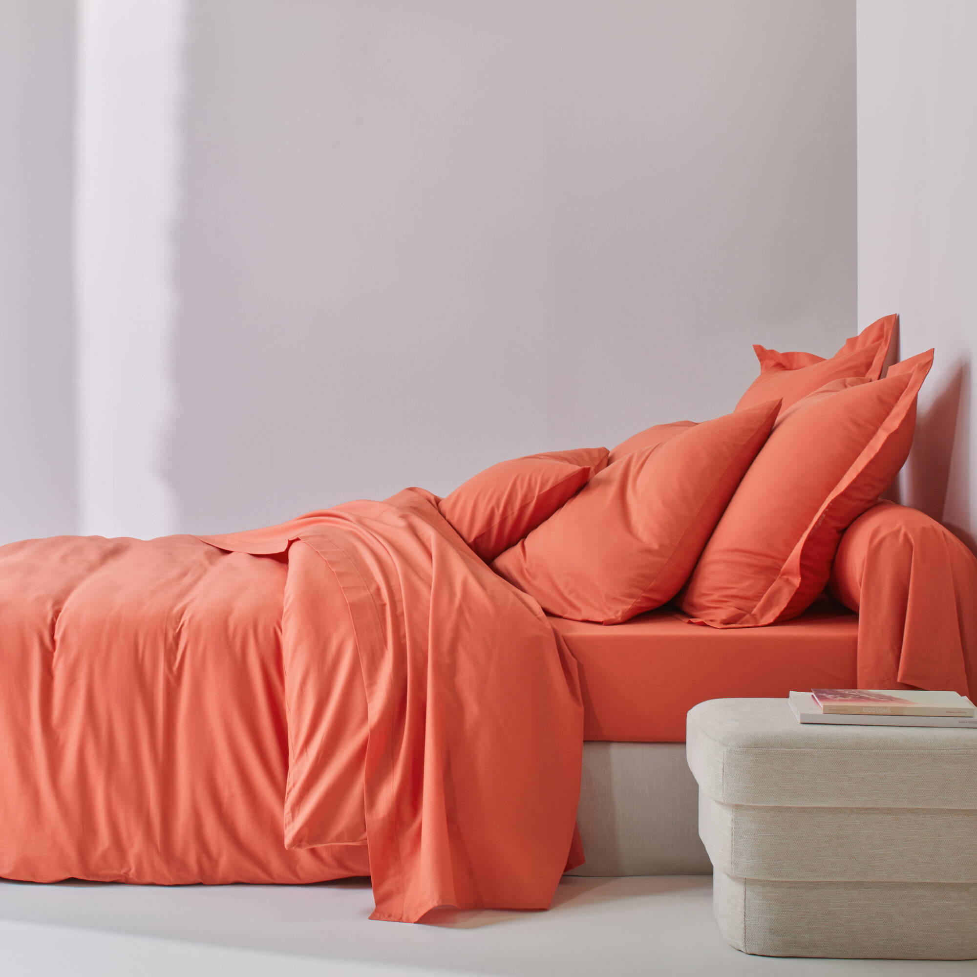 Linge de lit uni coton