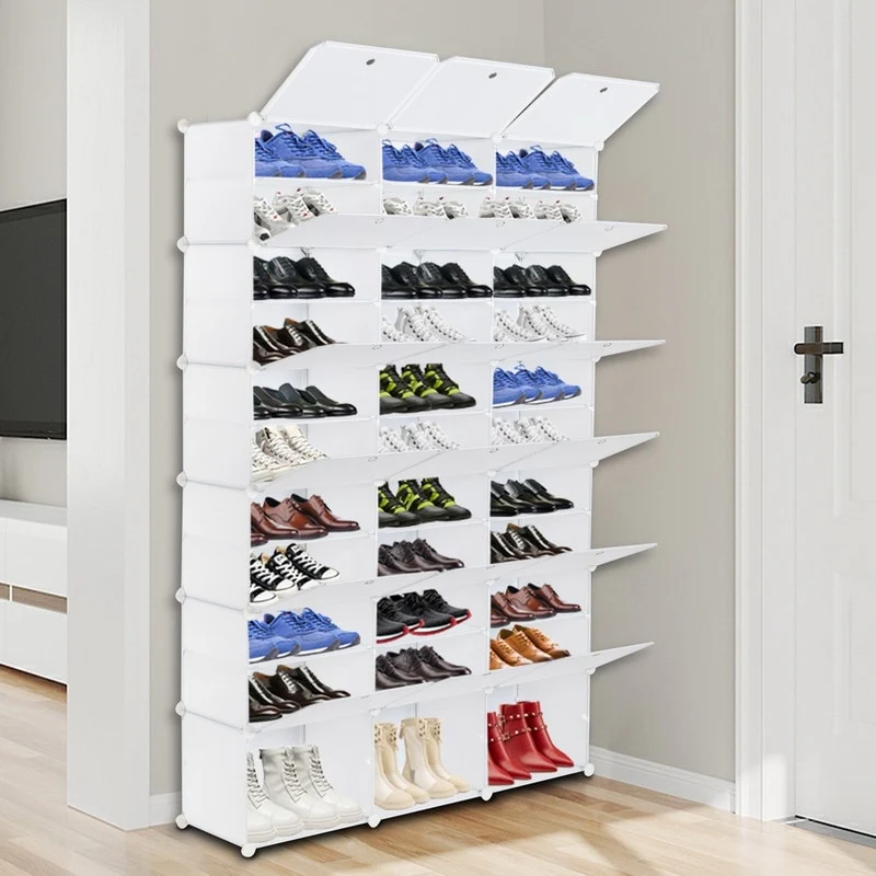Portable Shoe Rack Organizer 66-72 Pair Tower Shelf Storage Cabinet
