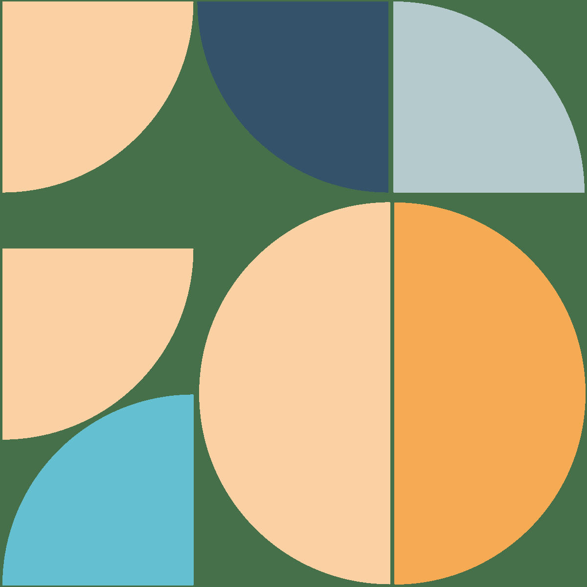 - Papier Peint cercles abstraits 90x90cm