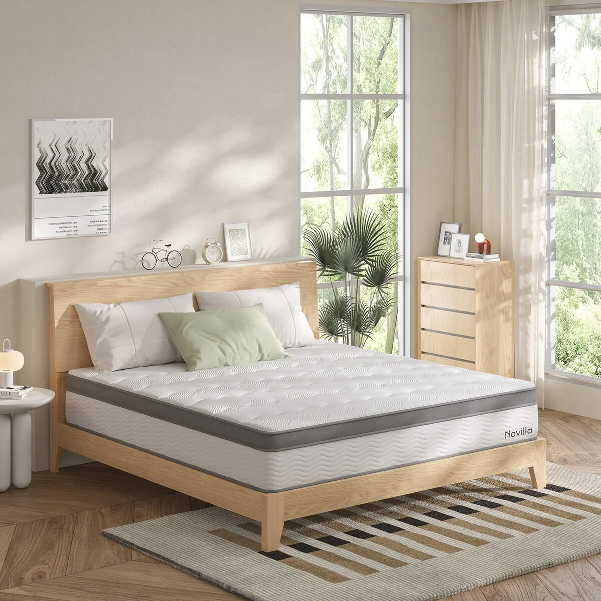 Novilla 12-inch Comfort Cool Gel Memory Foam Hybrid Mattress