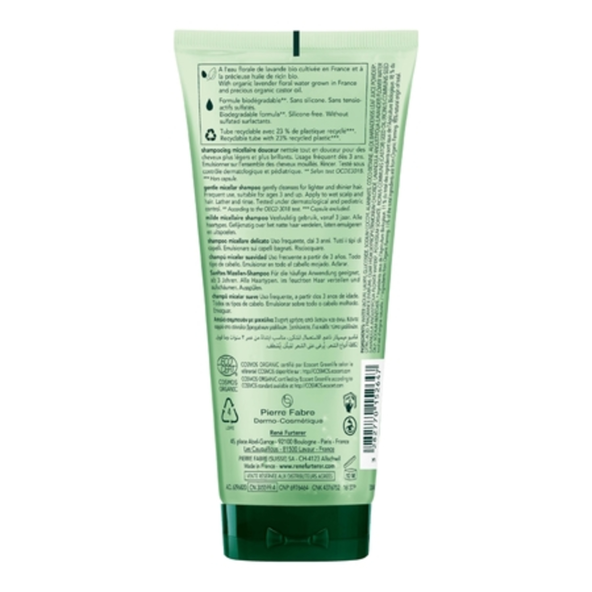 NATURIARené furterer shampooing micellaire douceur - shampoing ultra doux sans sulfates - naturia 200 ml