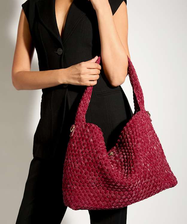 Deliberate L Berry - Woven Shoulder Bag