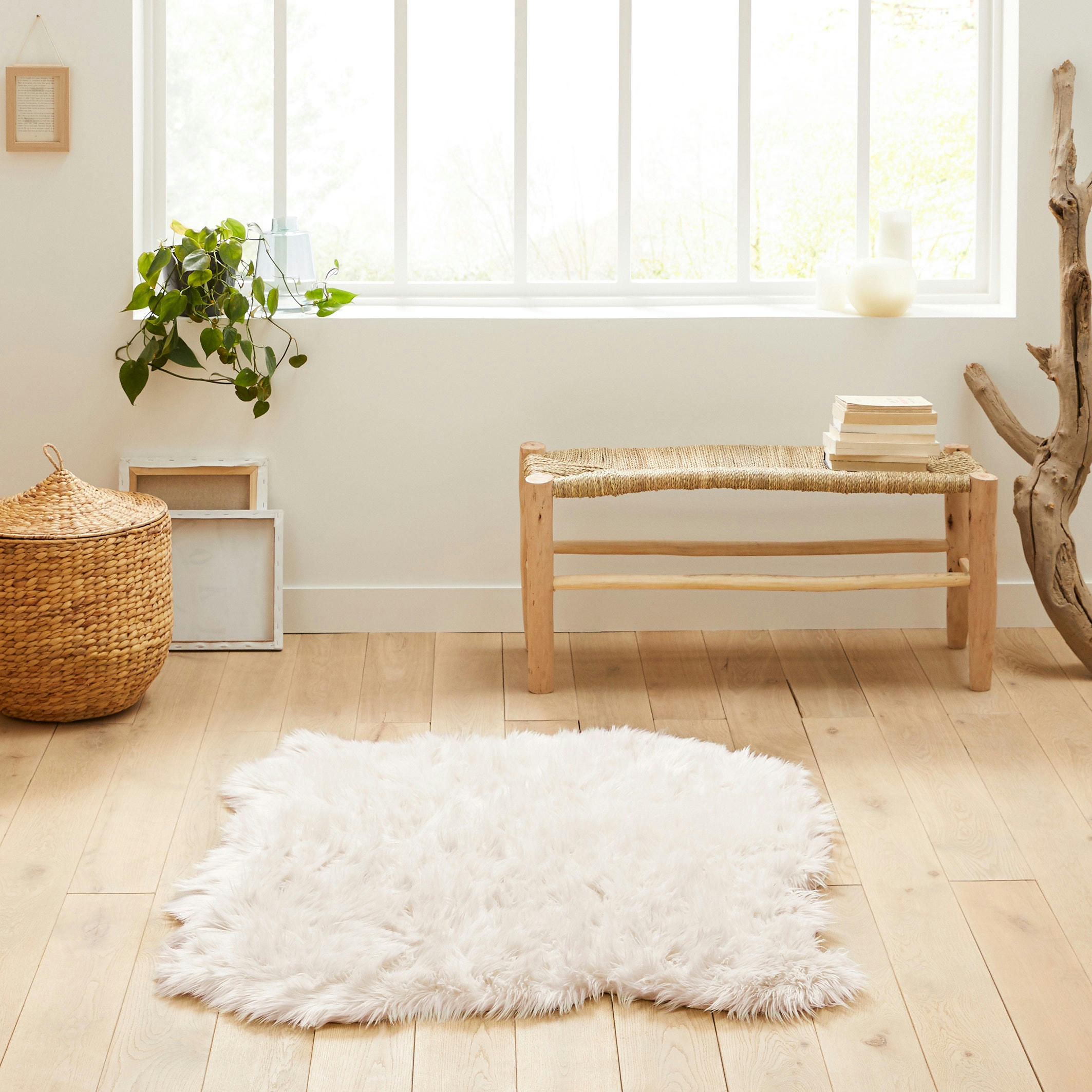 Tapis effet peau de mouton, Livio, 110 x 130