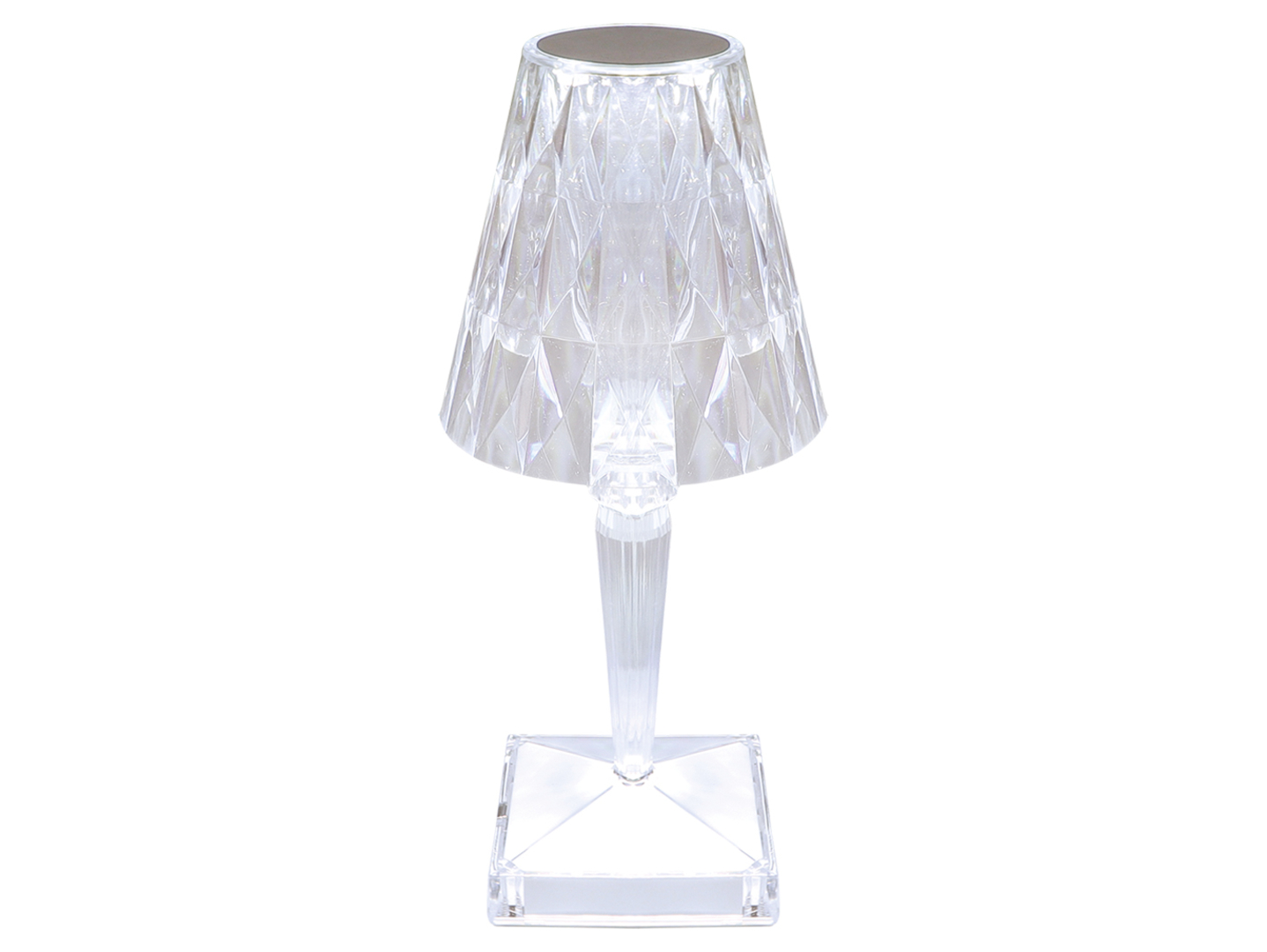 Lampa stołowa Daboi LED ze ściemniaczem transparentna