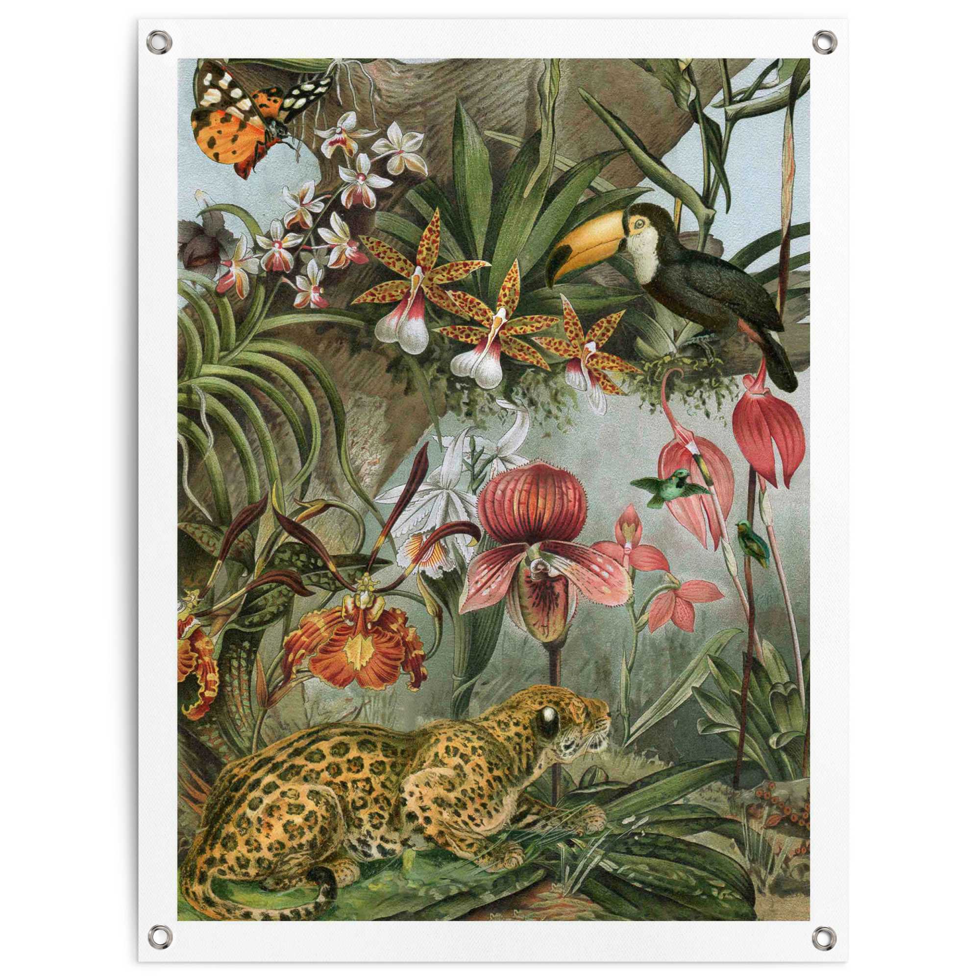 Reinders - Jungle Flowers - Tuinposter 80x60cm