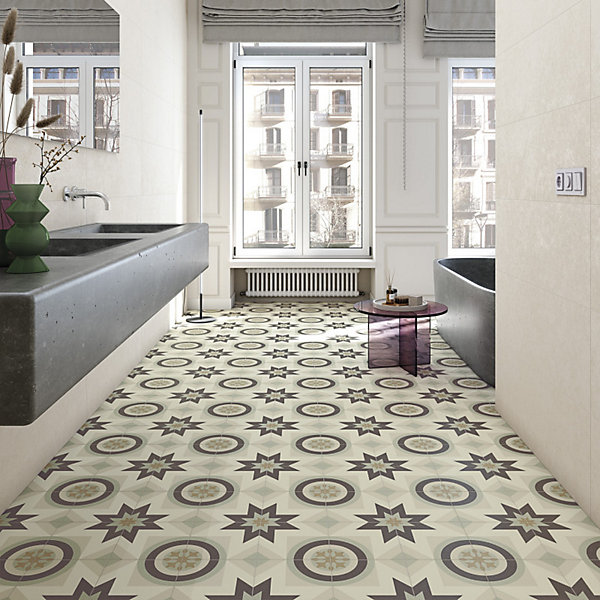 Carrelage intérieur / extérieur effet ciment 20x20 cm BALI Nusa