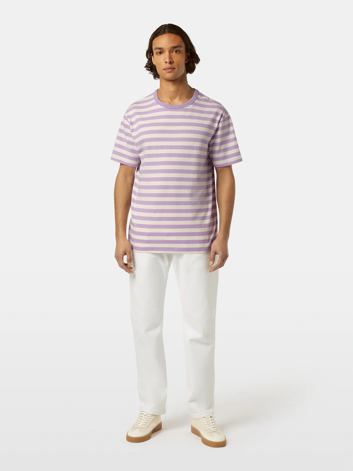 Relaxed-Fit Waffle Striped T-Shirt