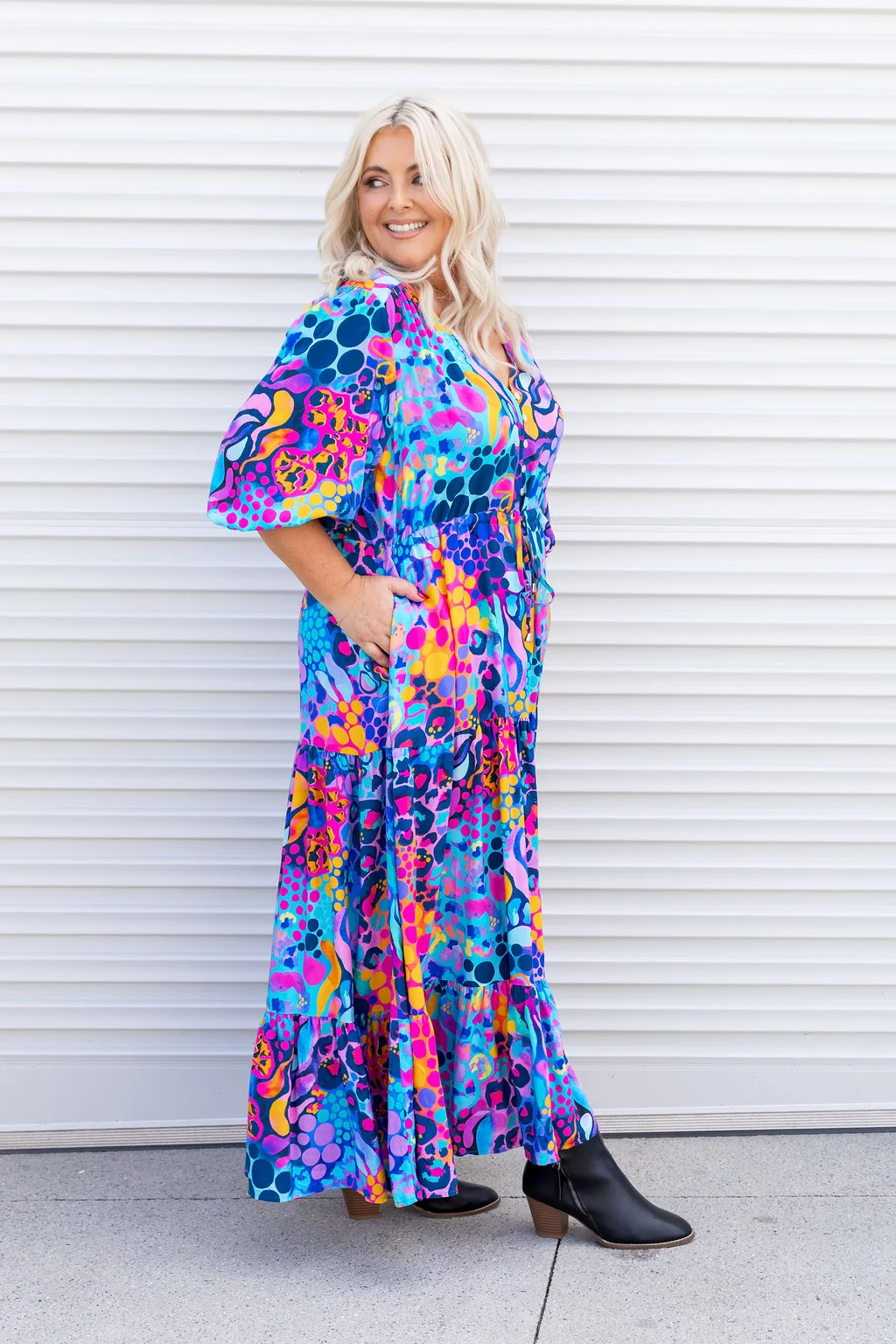 Billie Dress in Remix by Kasey Rainbow