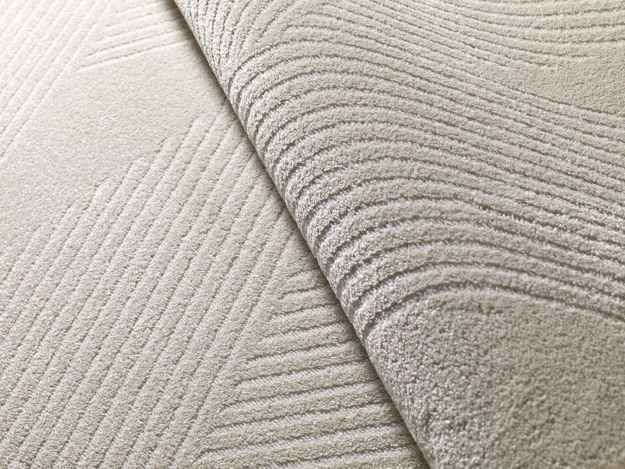 HL-GEOMETRIC - Tapis géométrique en relief crème, 200X300 cm