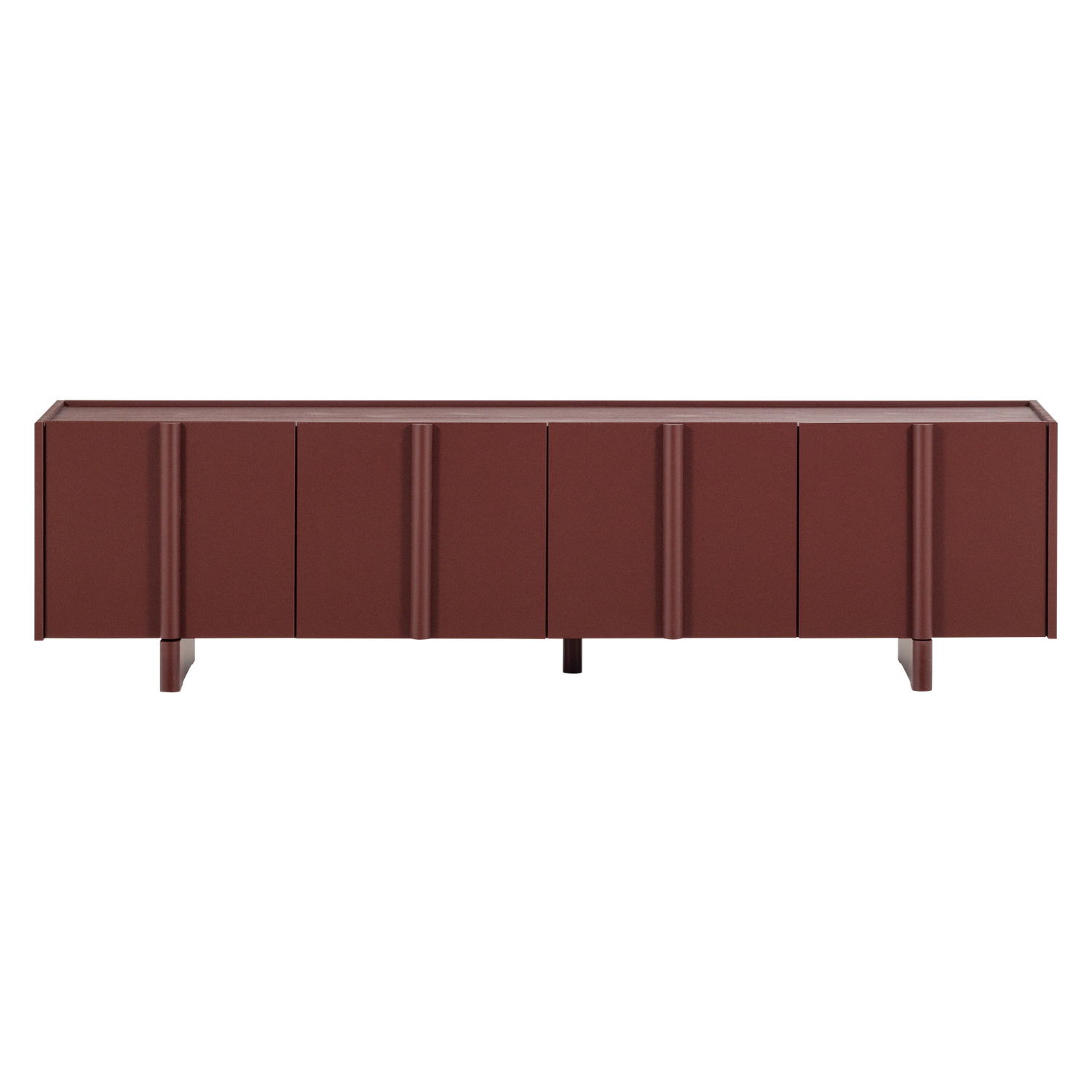 WOOOD tv-meubel Basu - Grenen - Bordeauxrood - 53x200x46