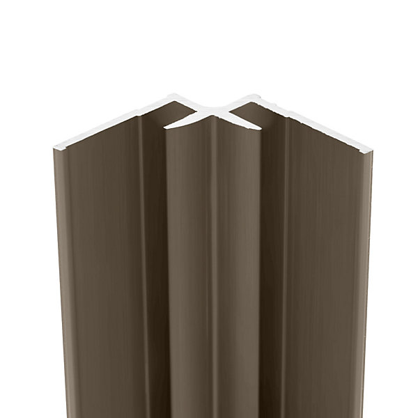 2 profilés de finition   1 profilé d'angle intérieur H. 255 x l. 1,7 cm, aluminium, taupe, Schulte Deco Design