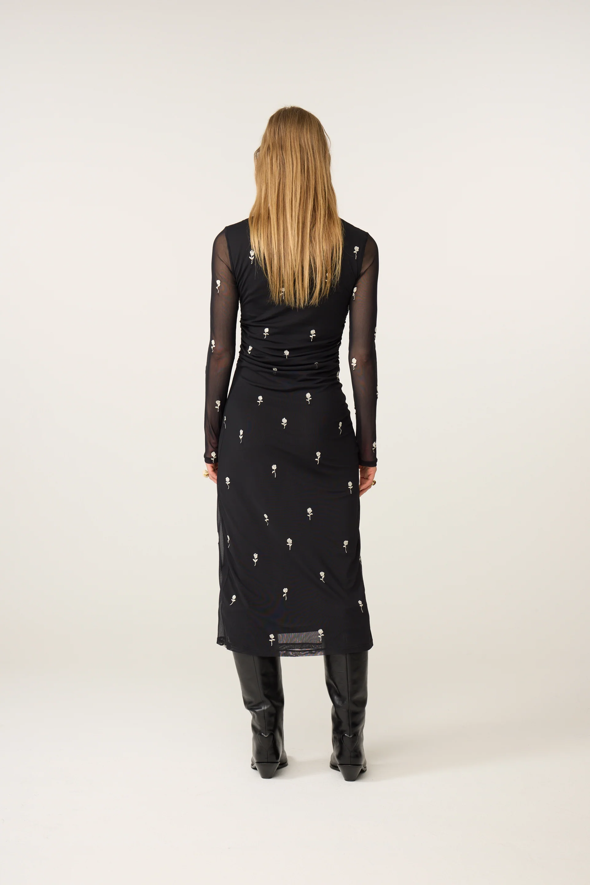 Ashley Dress | Black/Cosy White