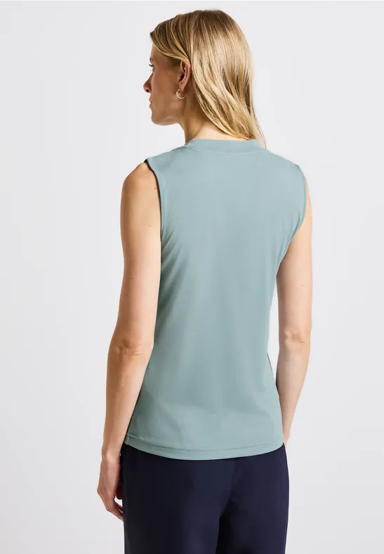 Silk-Look Rippstruktur-Top