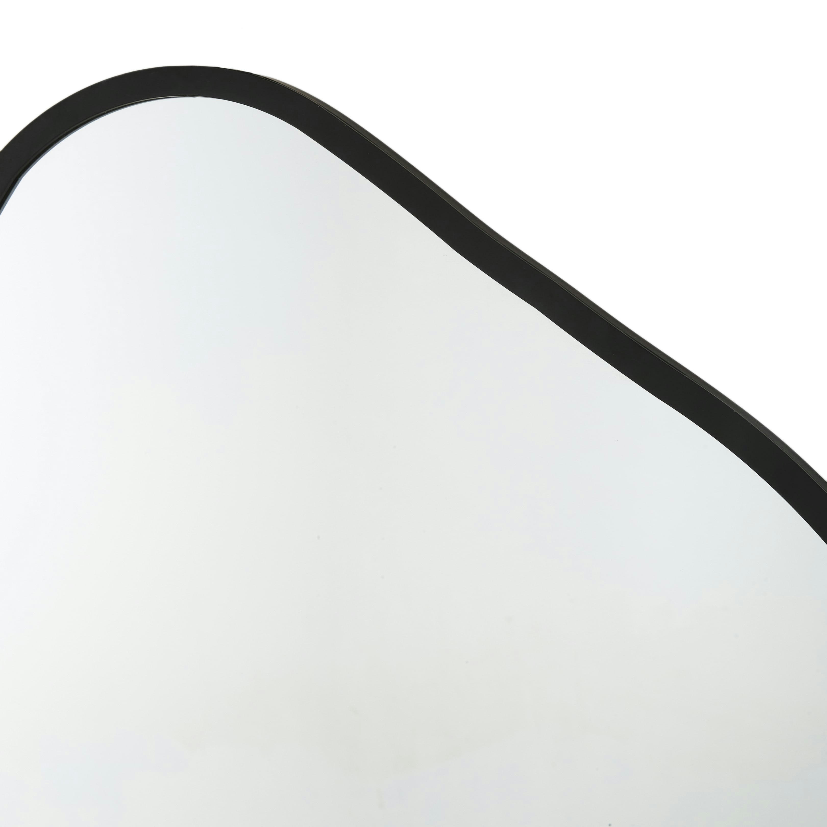 BRINA - Miroir organique en métal noir 72x156