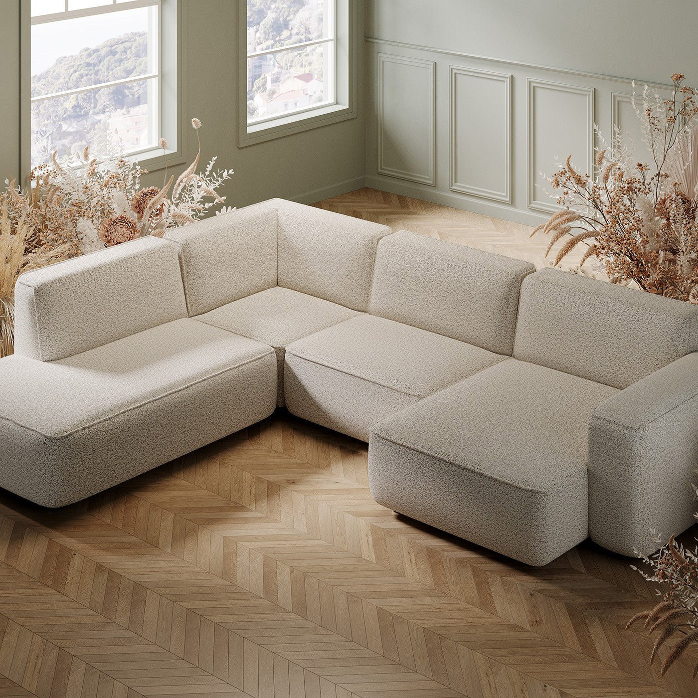 Kare Design Casanova hoekbank - rechts - grijs