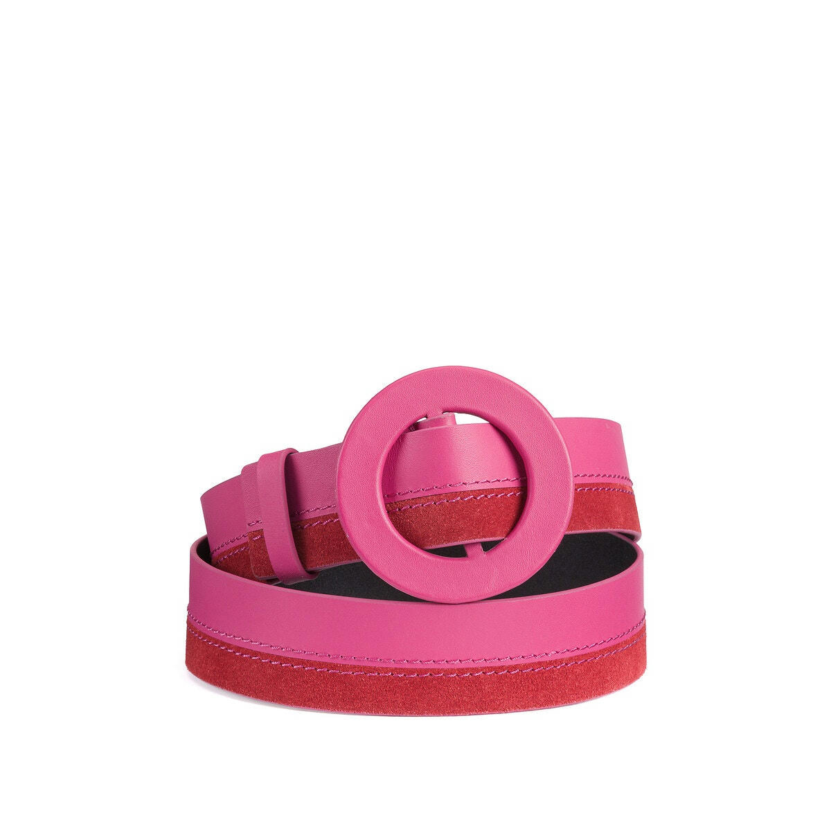 Ceinture en cuir bicolore