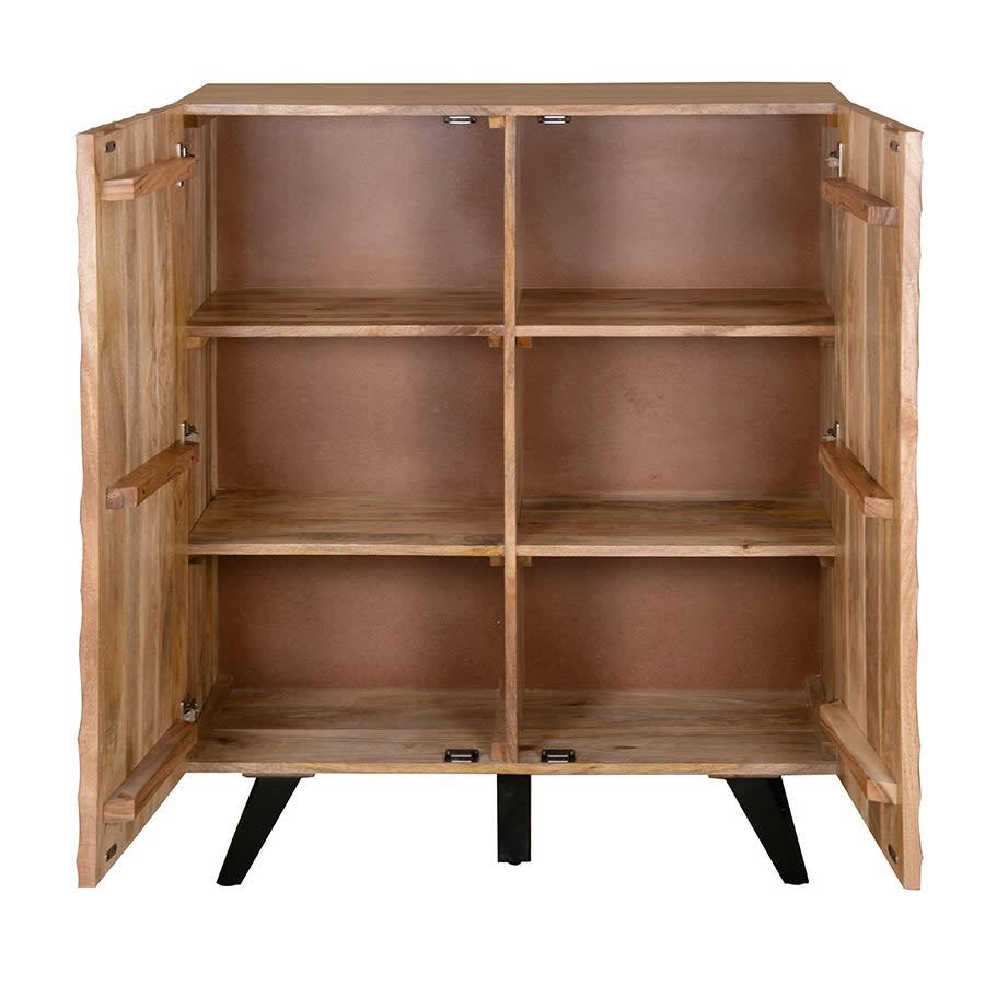 - Commode à tiroirs en bois de manguier 100x45x120