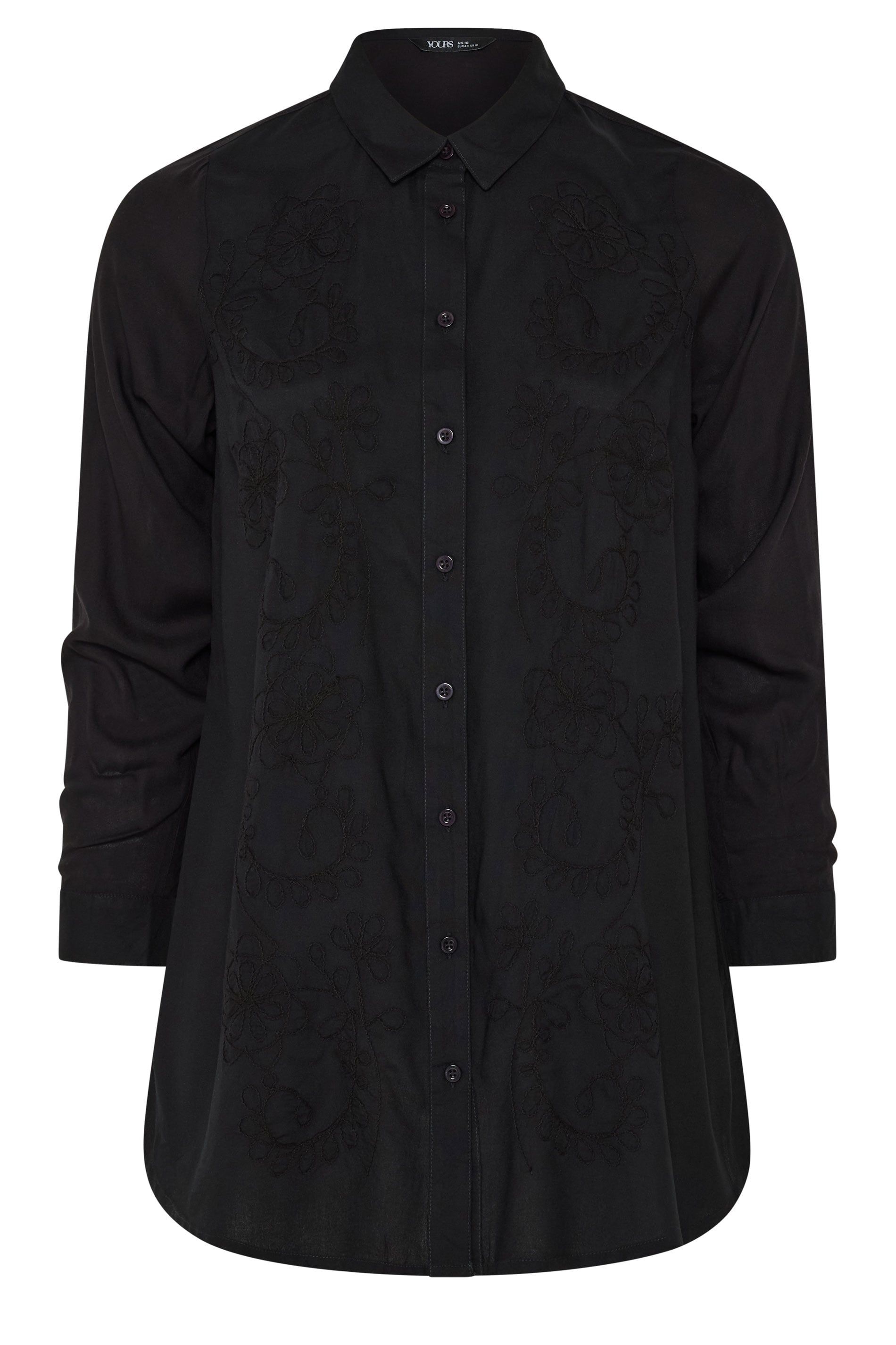 Yours Floral Embroidery Shirt