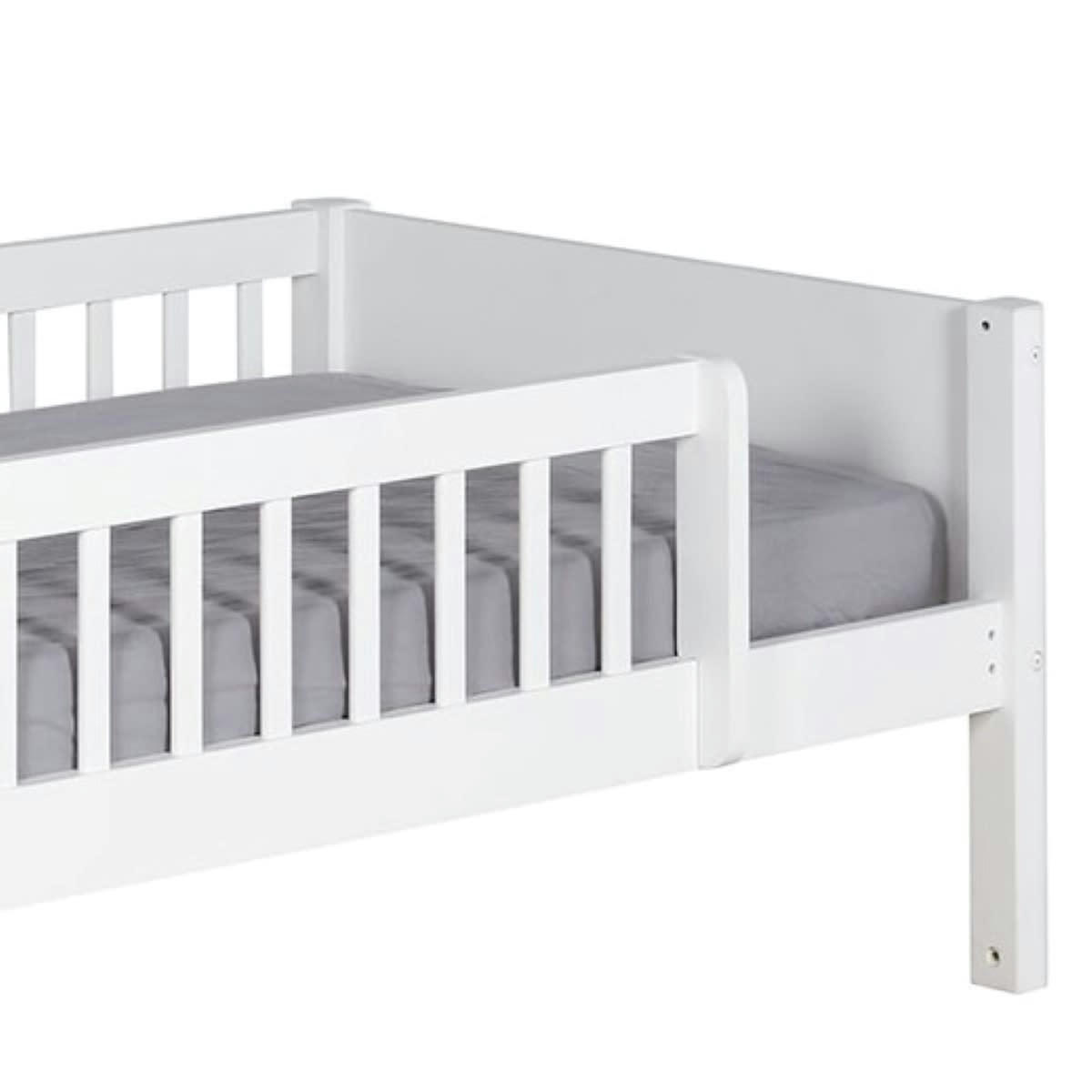 VICTORIA - Lit enfant avec barrières 90x190 cm bois massif blanc