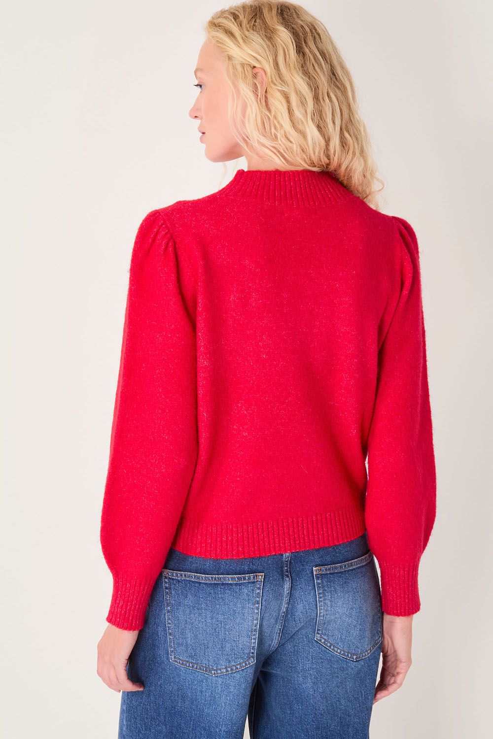 Monsoon Erika Gemstone Embellished Jumper Red