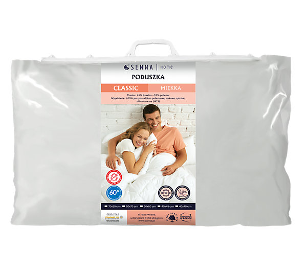 Oreiller 50x60 CLASSIC DOUX Senna Home Blanc