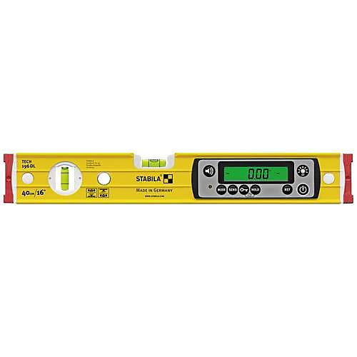 Niveau à bulle numérique Stabila TECH 196 DL avec sacoche - Précision 0.5 mm/m, 40 cm