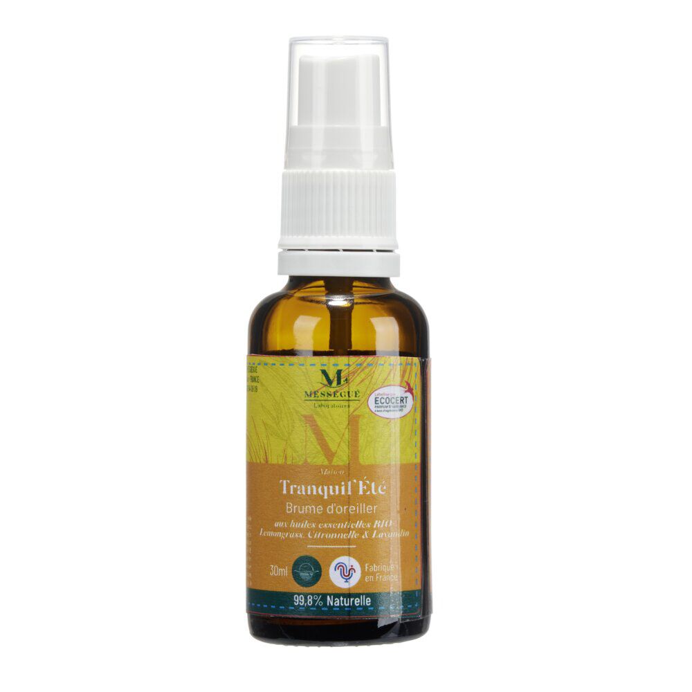 Brume oreiller Mességué Tranquil'été bio citronnelle et lavandin 30ml
