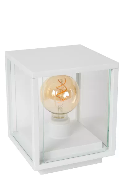 Lampa ogrodowa stojąca biała CLAIRE wys:24,5 cm 1xE27x15W IP54 Lucide