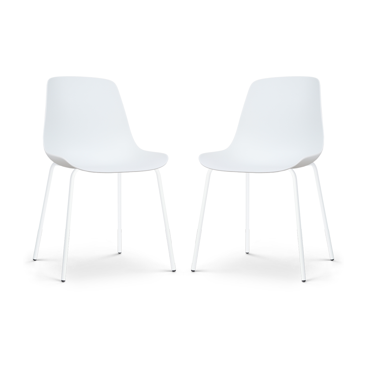 Nolon Nora-Pip Eetkamerstoelen Set van 2 - Wit - Wit Onderstel