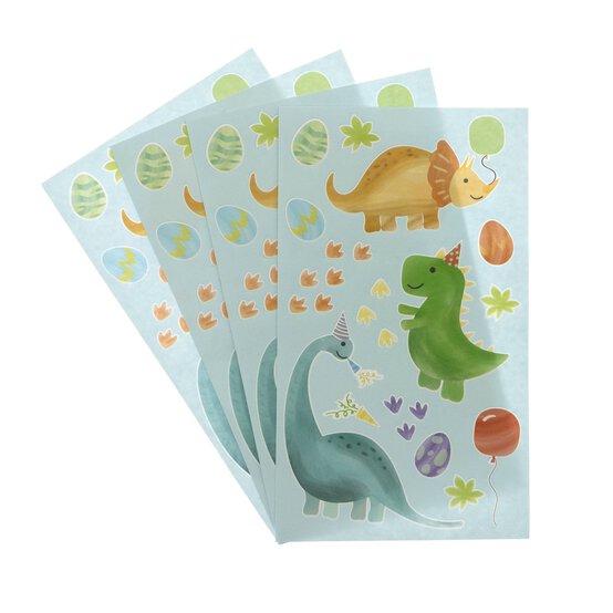 Dinosaur Party Sticker Sheets 4 Pack
