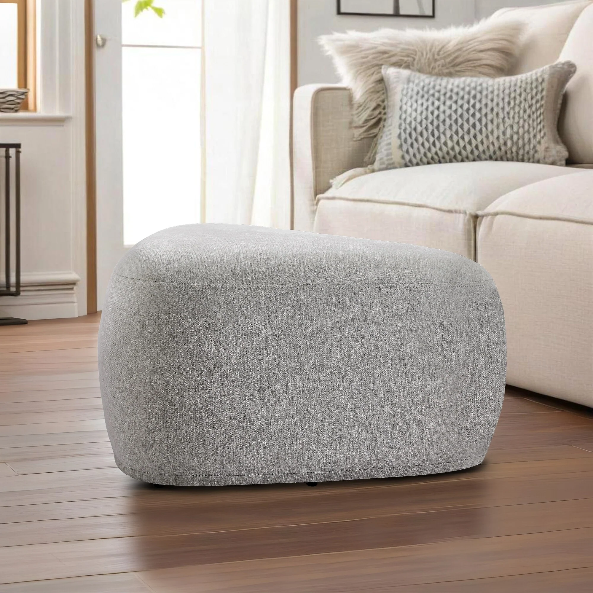 26 Footstools and Ottomans, Modern Fabric Pouf Ottoman