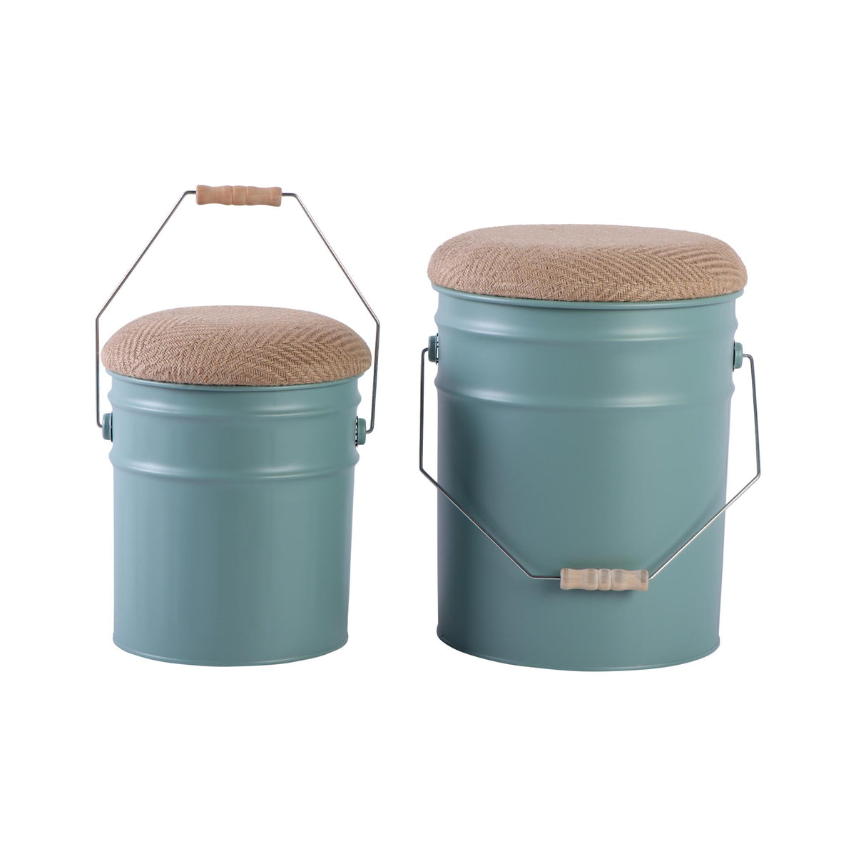 Leitmotiv kruk Buckets - groen - Ø31cm