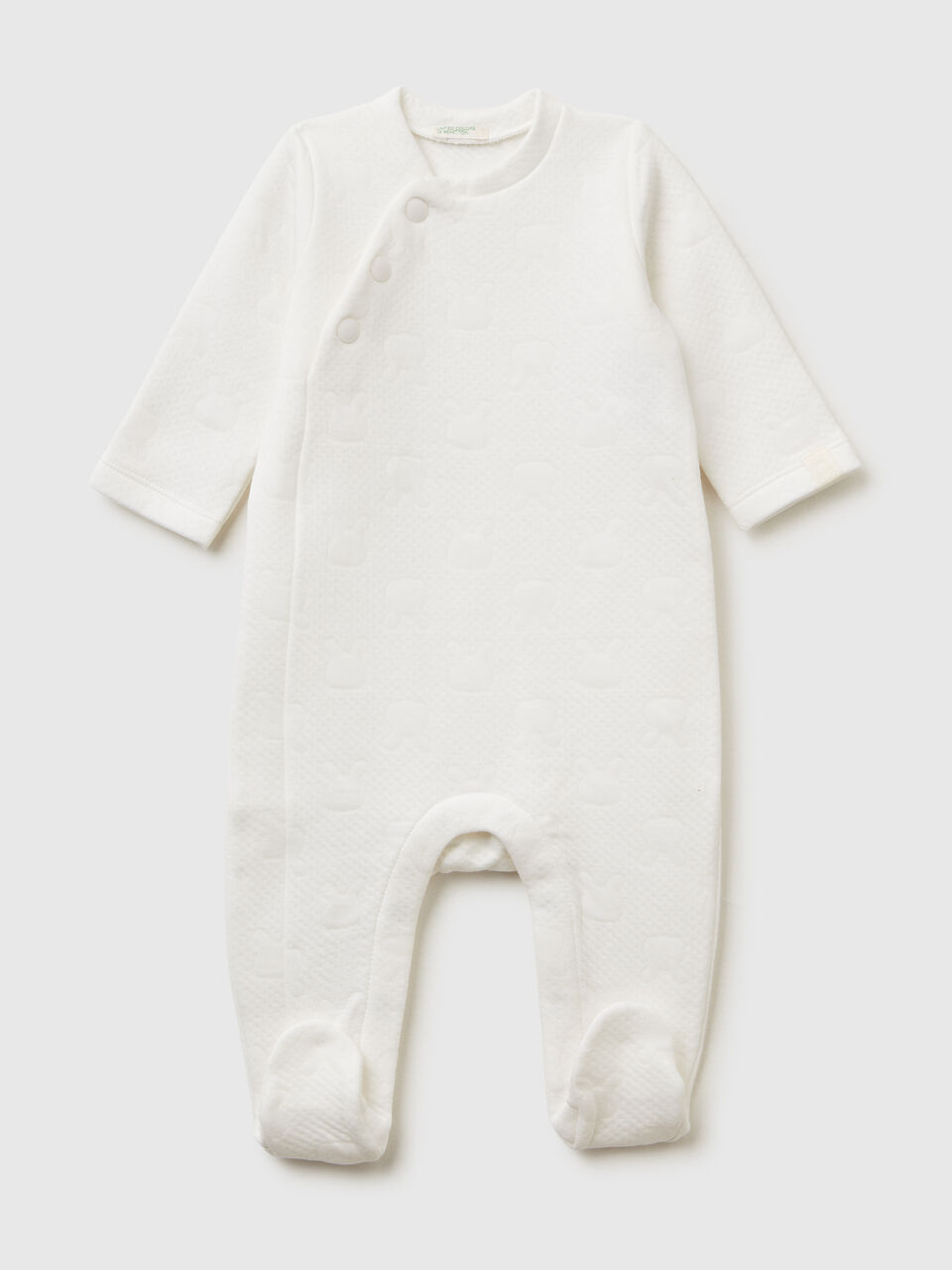 Onesie with bunny jacquard