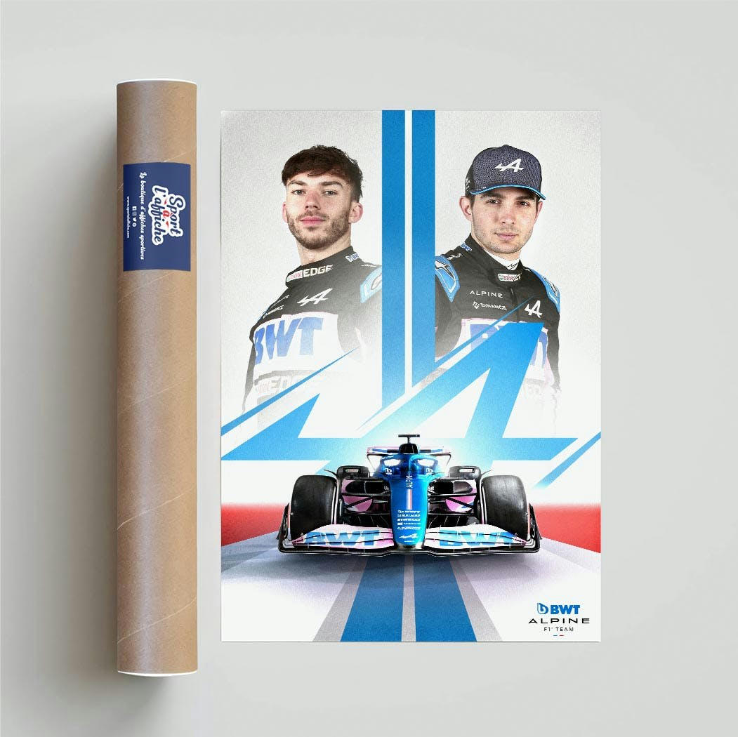 F1 - Affiche BWT Alpine F1 Team 2023 - French Touch 40x60 cm