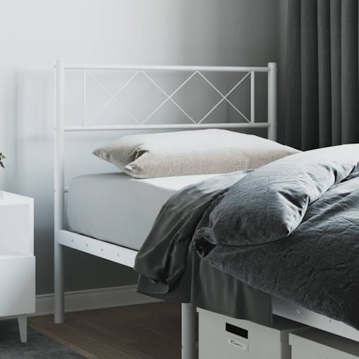 NNEVL Metal Headboard White 107 cm