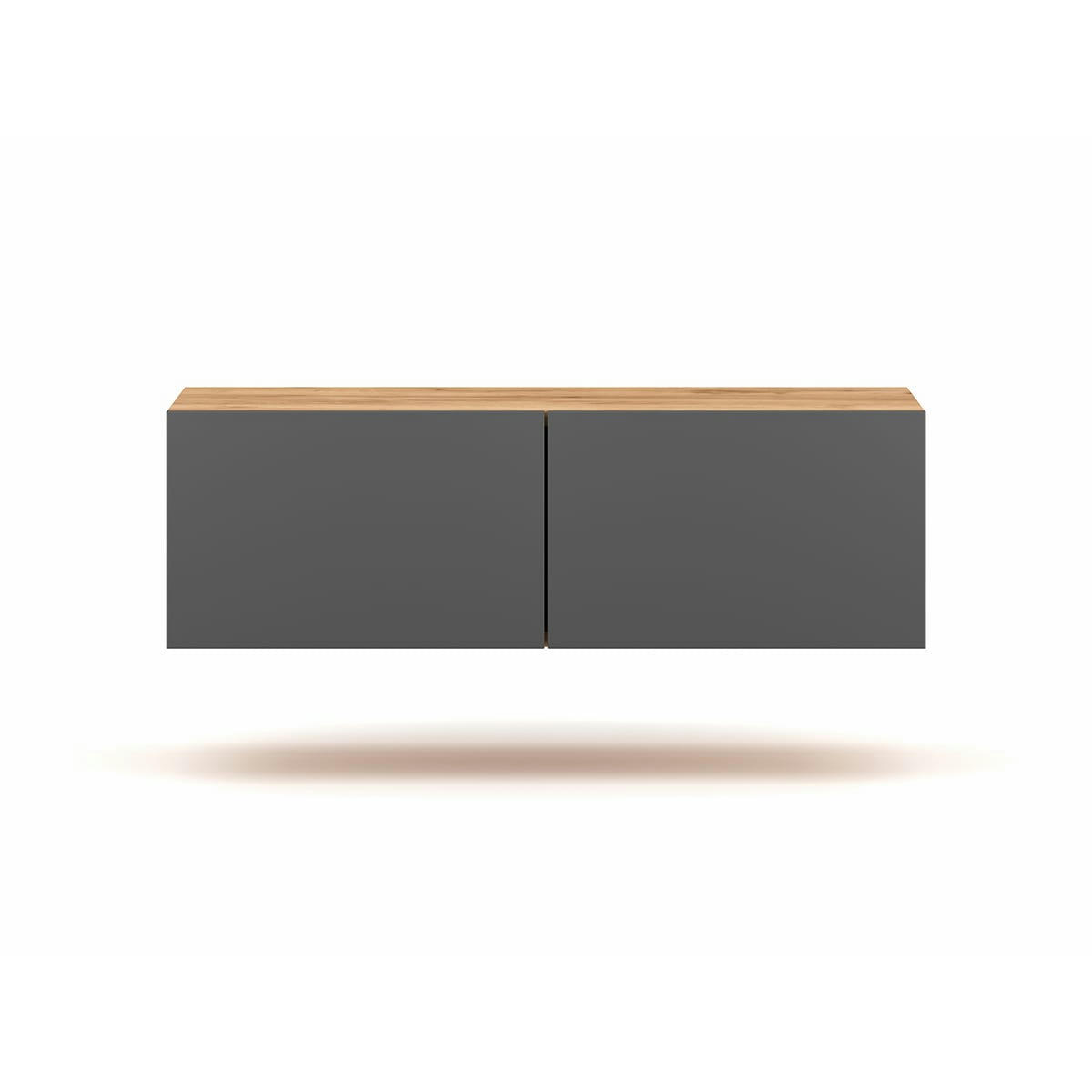 - Armoires murale verticale gris anthracite et naturel