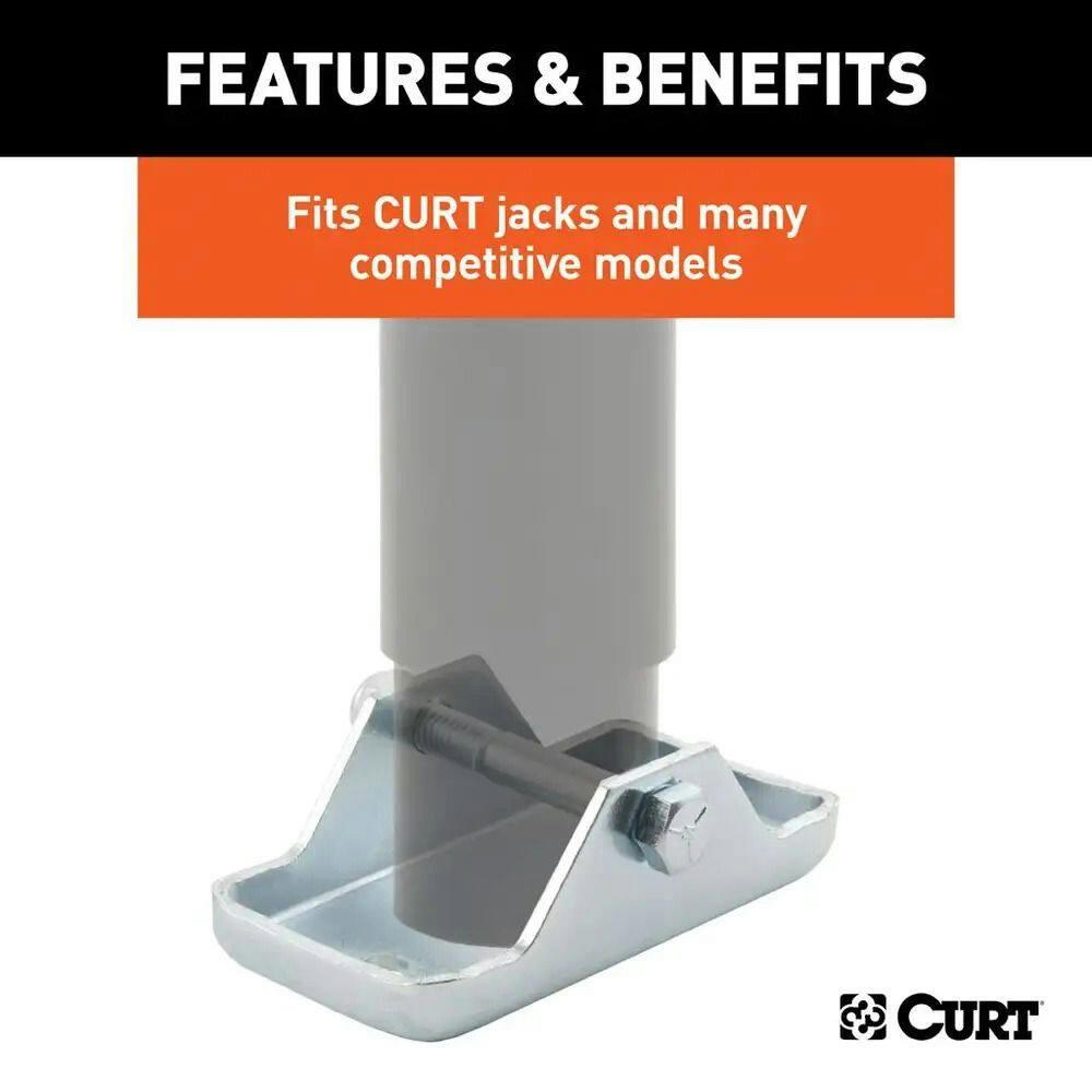 CURT Bolt-On Jack Foot (Fits 2-in Tube, 2,000-lb)