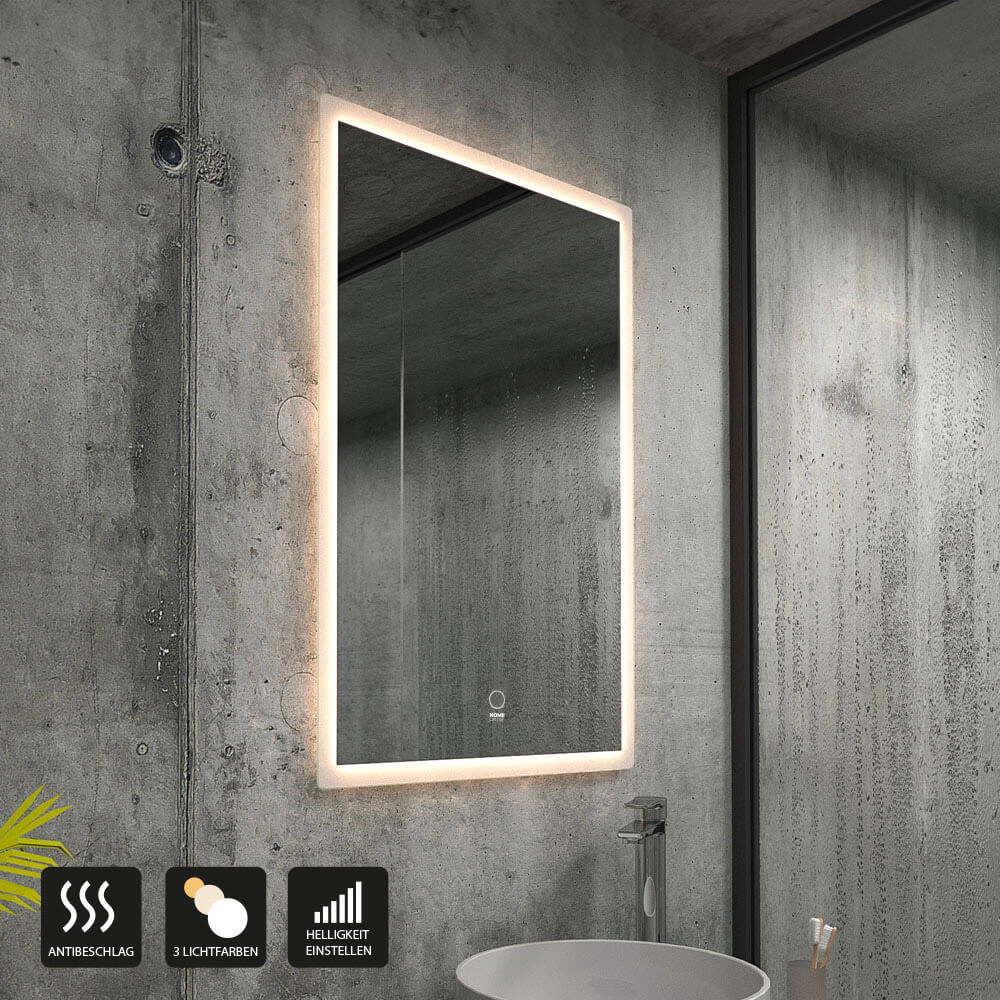 Badkamerspiegel - LED Verlichting - Anti Condens - 60 x 80 cm