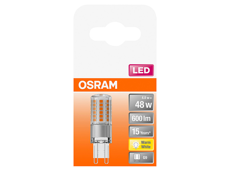 Żarówka LED PIN G9 4,8W Osram z ciepłą barwą światła