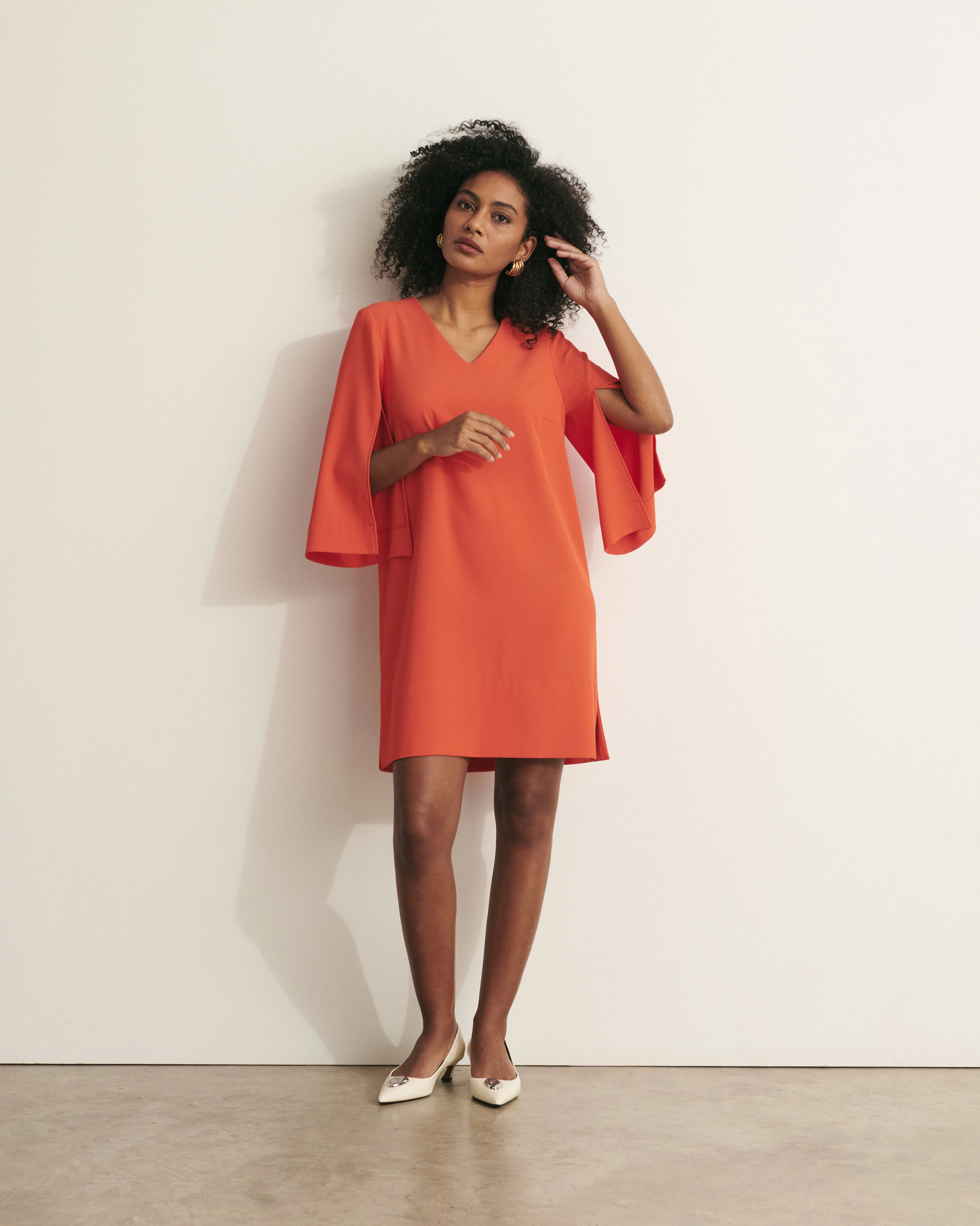 Robe droite manches fendues RITZ/11093/081