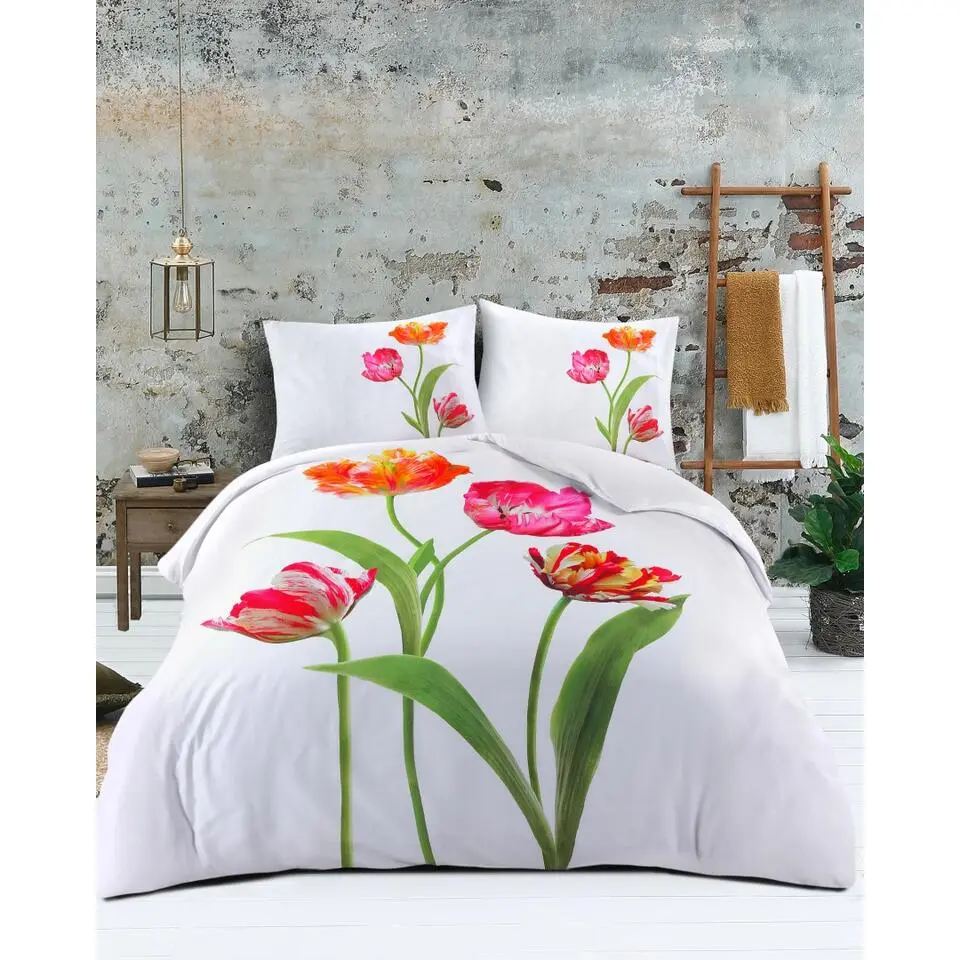 Papillon dekbedovertrek Tulips - 140x200/220 cm - Wit