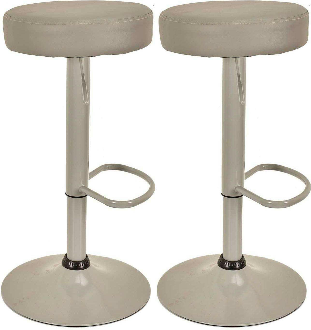 - Tabouret de bar hauteur réglable mumford (lot de 2) gris