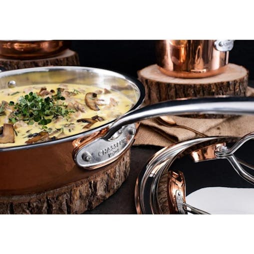 Chasseur Escoffier Induction Saucepan 16cm / 1.5L W/ Helper Handle Copper
