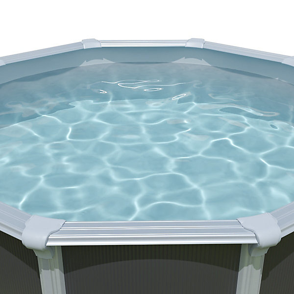 Liner gris piscine métal 3,60 x 1,32 m