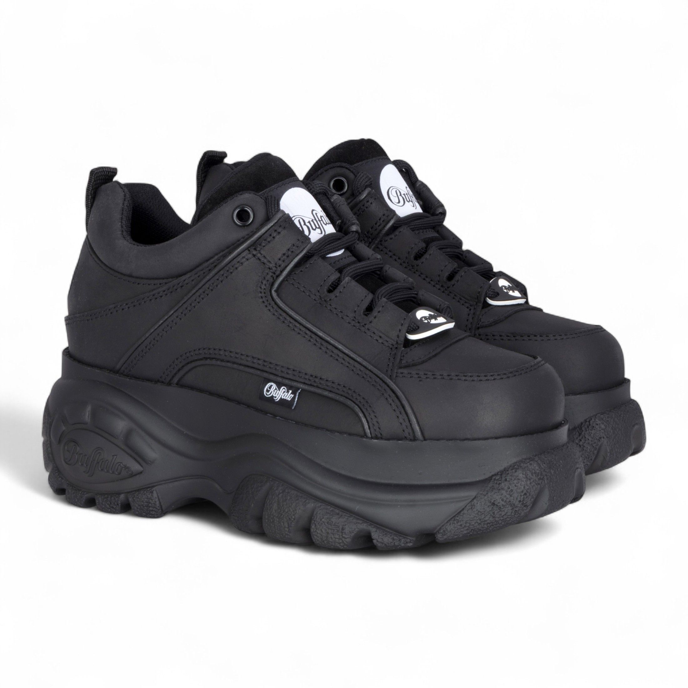 Infinity Leather Buffalo Leather Chunky Platform Fashion Trainers - 1339-14-2.0