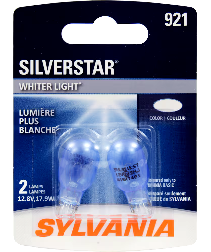 921 Sylvania SilverStar® Mini Bulb, Whiter Light, 2-pk