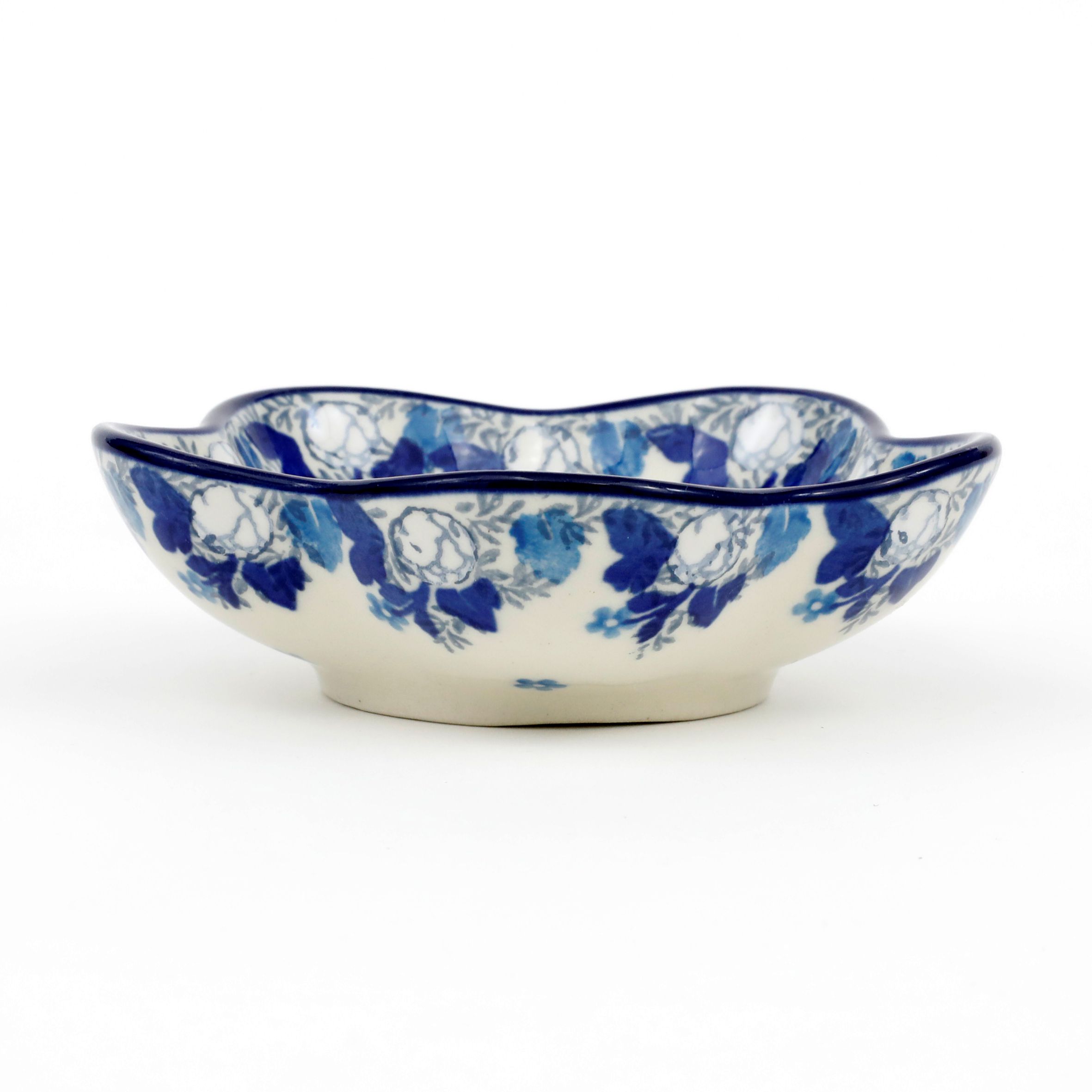 Miska kwiatek H33, 11,5 cm  2222X Biało-niebieskie anemony