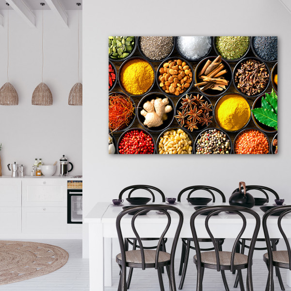 Feeby Obraz na płótnie, Zioła przyprawy do kuchni 60x40